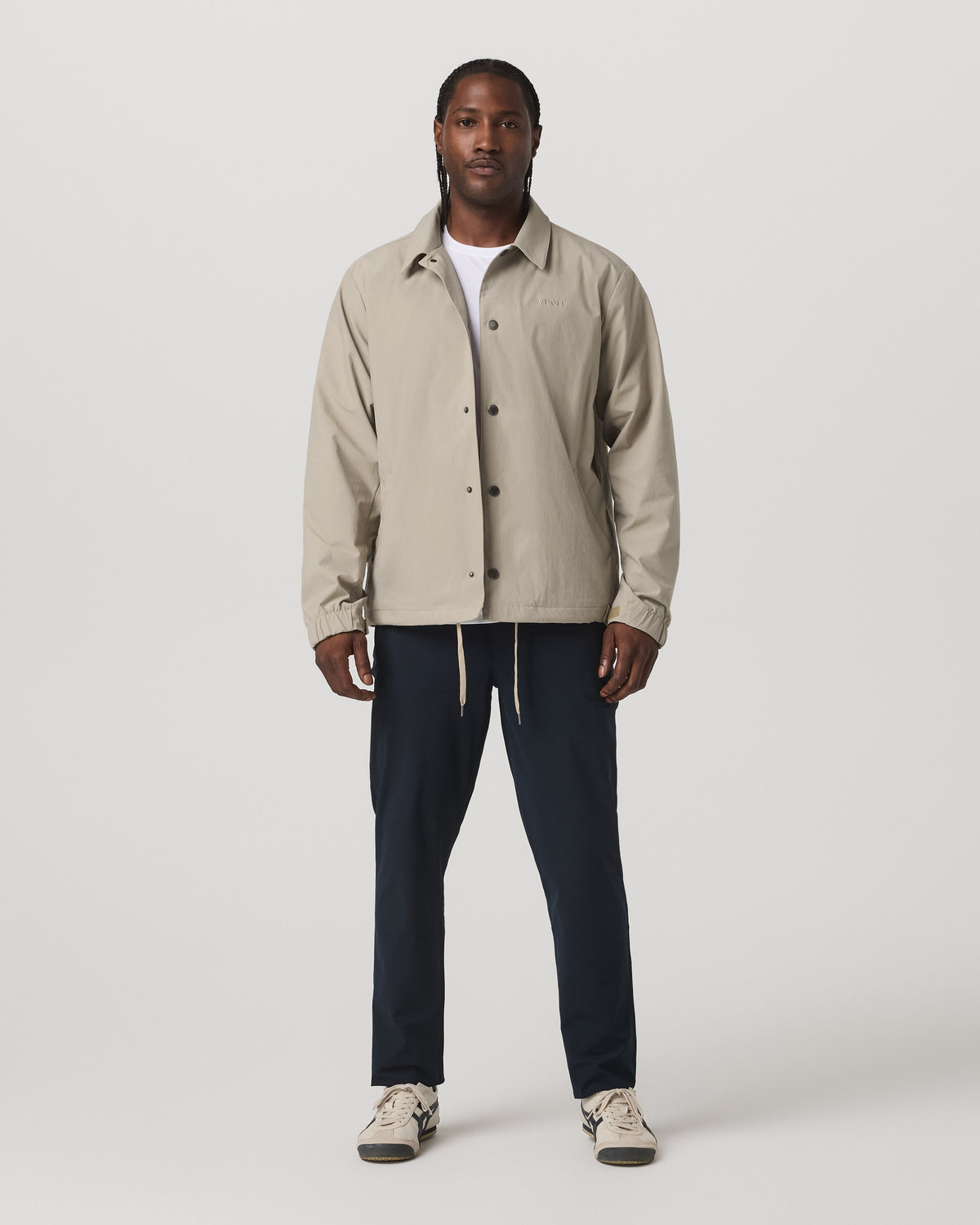 V1 Coach Jacket Men's Truffle Vintage Style Jacket - Image 5