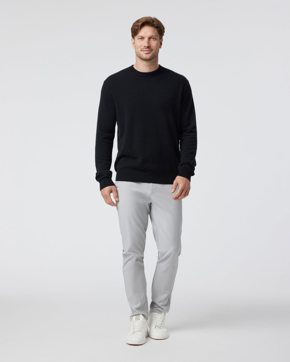 Berik Cashmere Sweater Men's Black Crewneck Sweater - Image 2