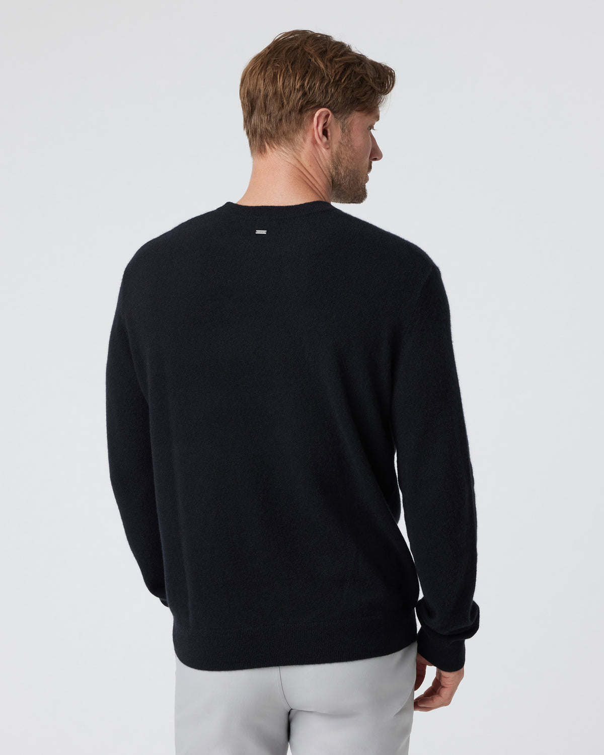 Berik Cashmere Sweater Men's Black Crewneck Sweater - Image 3
