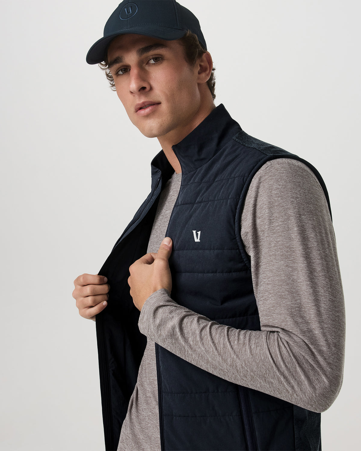 Sunday Insulated Hybrid Vest Ink Heather Training Vest