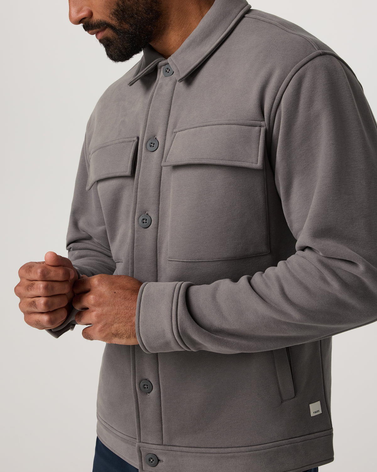 Seaside Shirt Jacket Men's Cavern Grey Lifestyle Jacket - Image 2