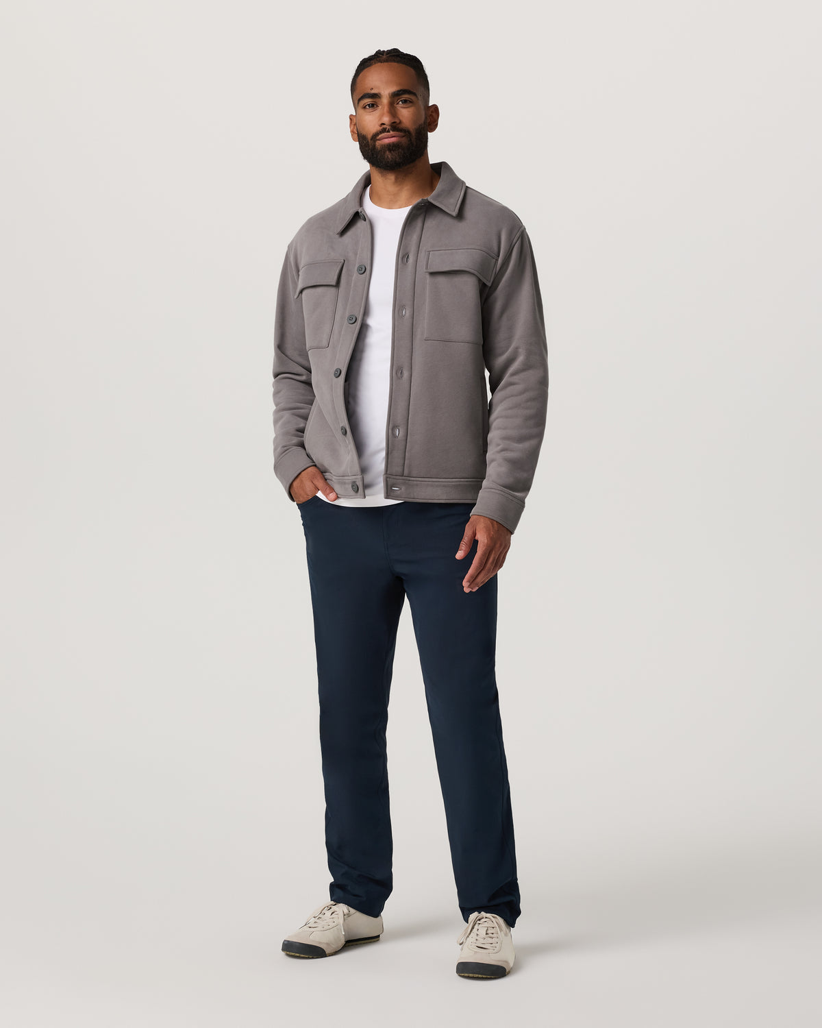 Seaside Shirt Jacket Men's Cavern Grey Lifestyle Jacket - Image 5