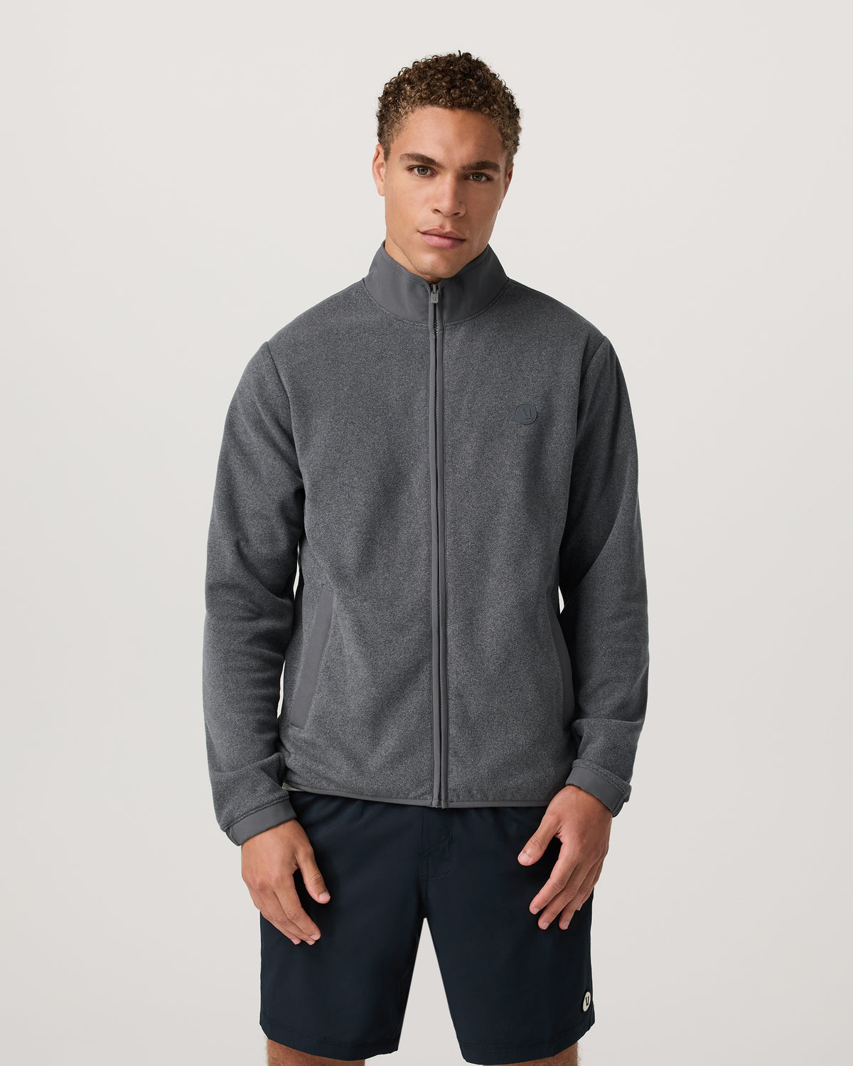 Aspen FZ Jacket Men's Heather Grey Full-Zip Jacket - Image 2