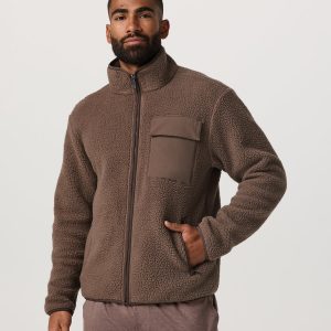 Alpine Fleece Full Zip Men's Elm Mock Neck Jacket