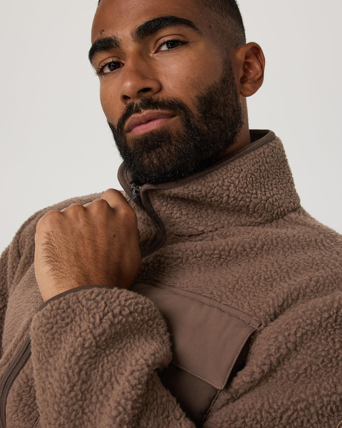 Alpine Fleece Full Zip Men's Elm Mock Neck Jacket - Image 2