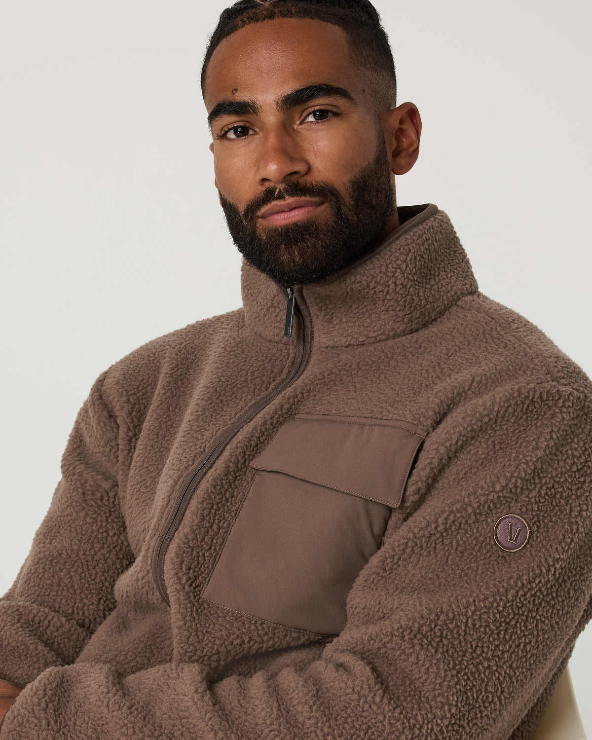 Alpine Fleece Full Zip Men's Elm Mock Neck Jacket - Image 5