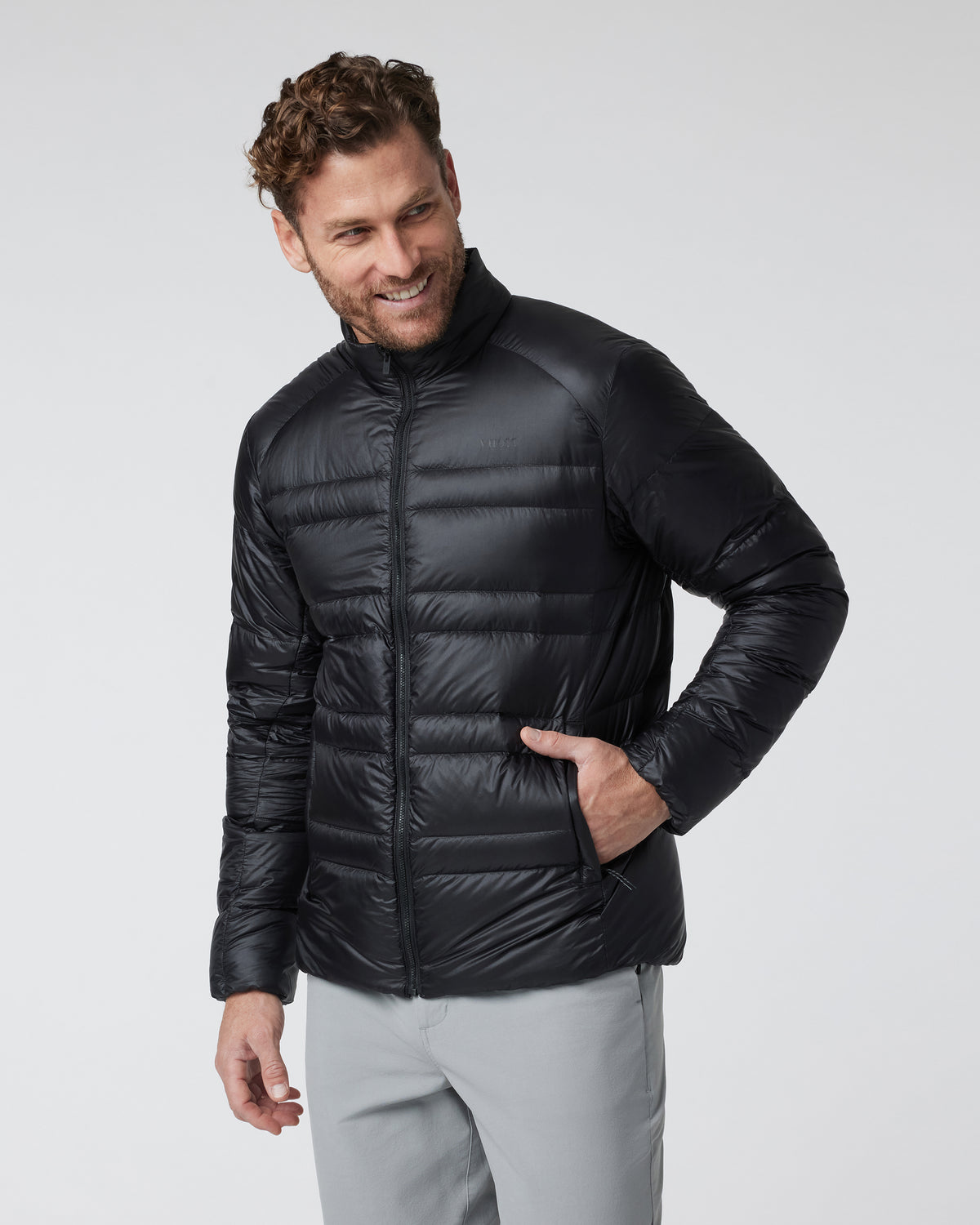 Coordinate Down Jacket Men's Black Insulated Jacket