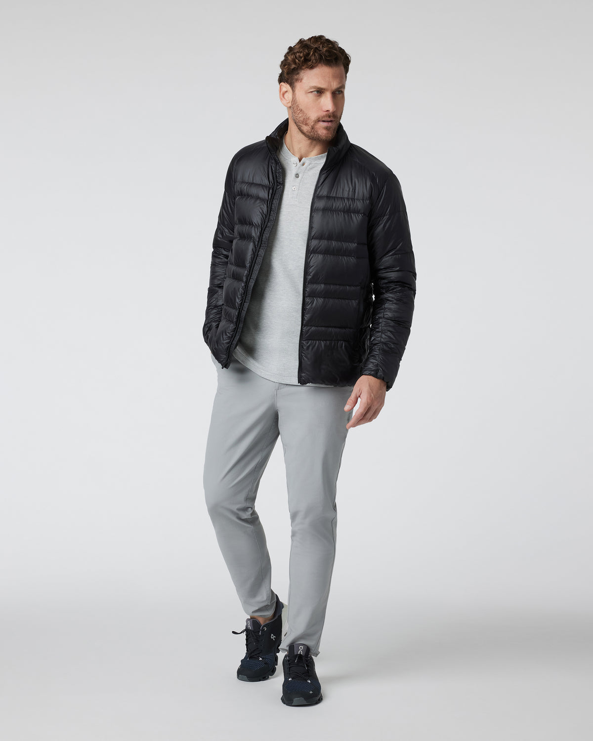 Coordinate Down Jacket Men's Black Insulated Jacket - Image 3