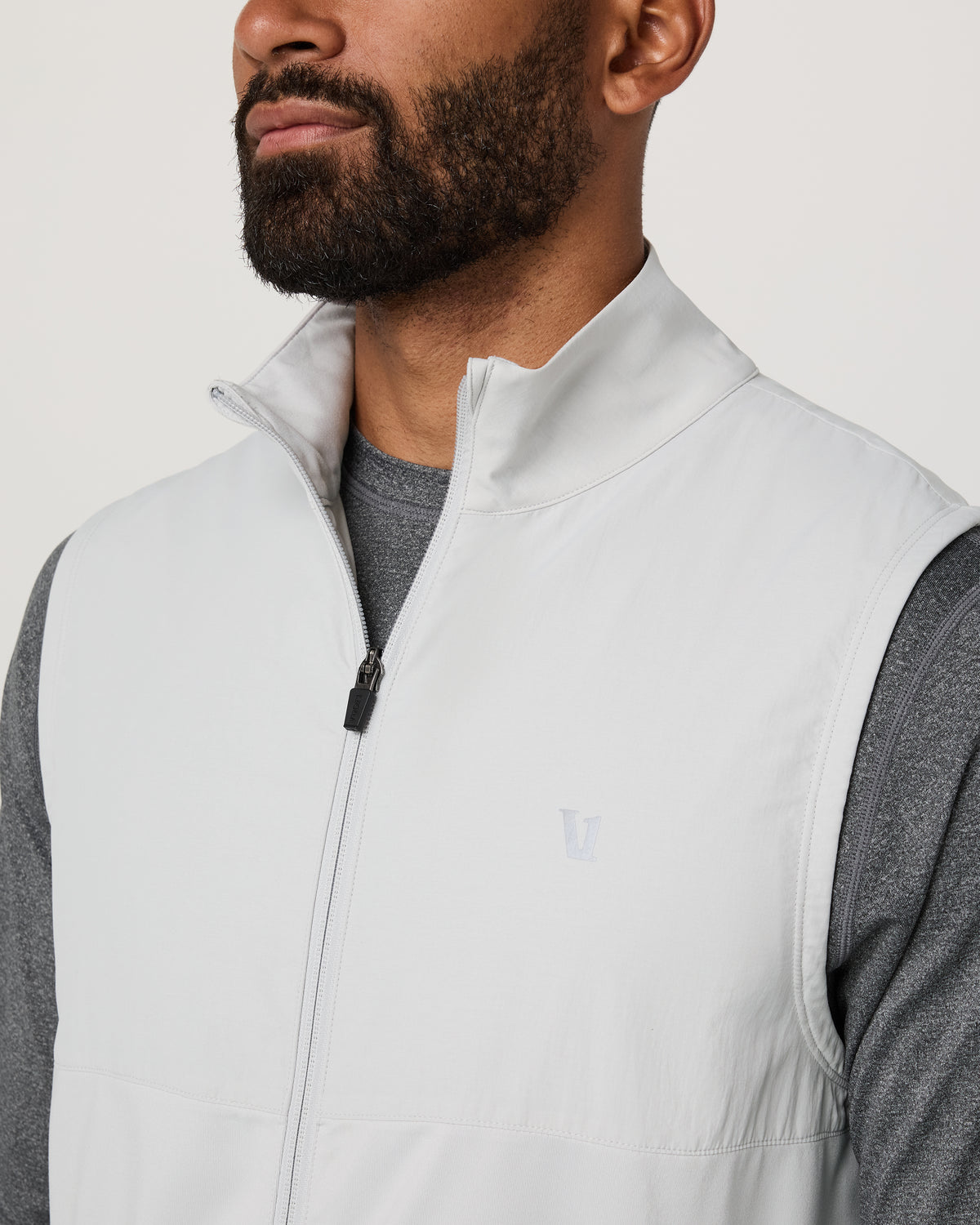 Sunday Element Vest Men's Frost Grey Full Zip Vest - Image 2