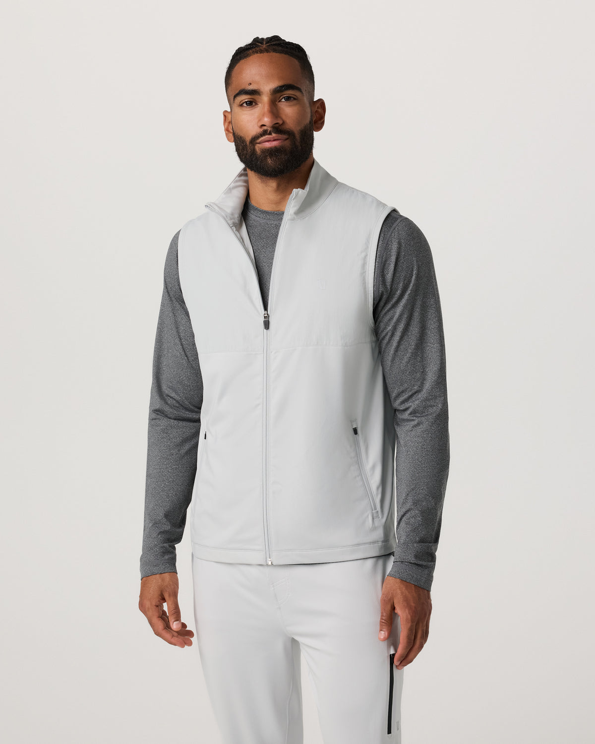 Sunday Element Vest Men's Frost Grey Full Zip Vest - Image 4