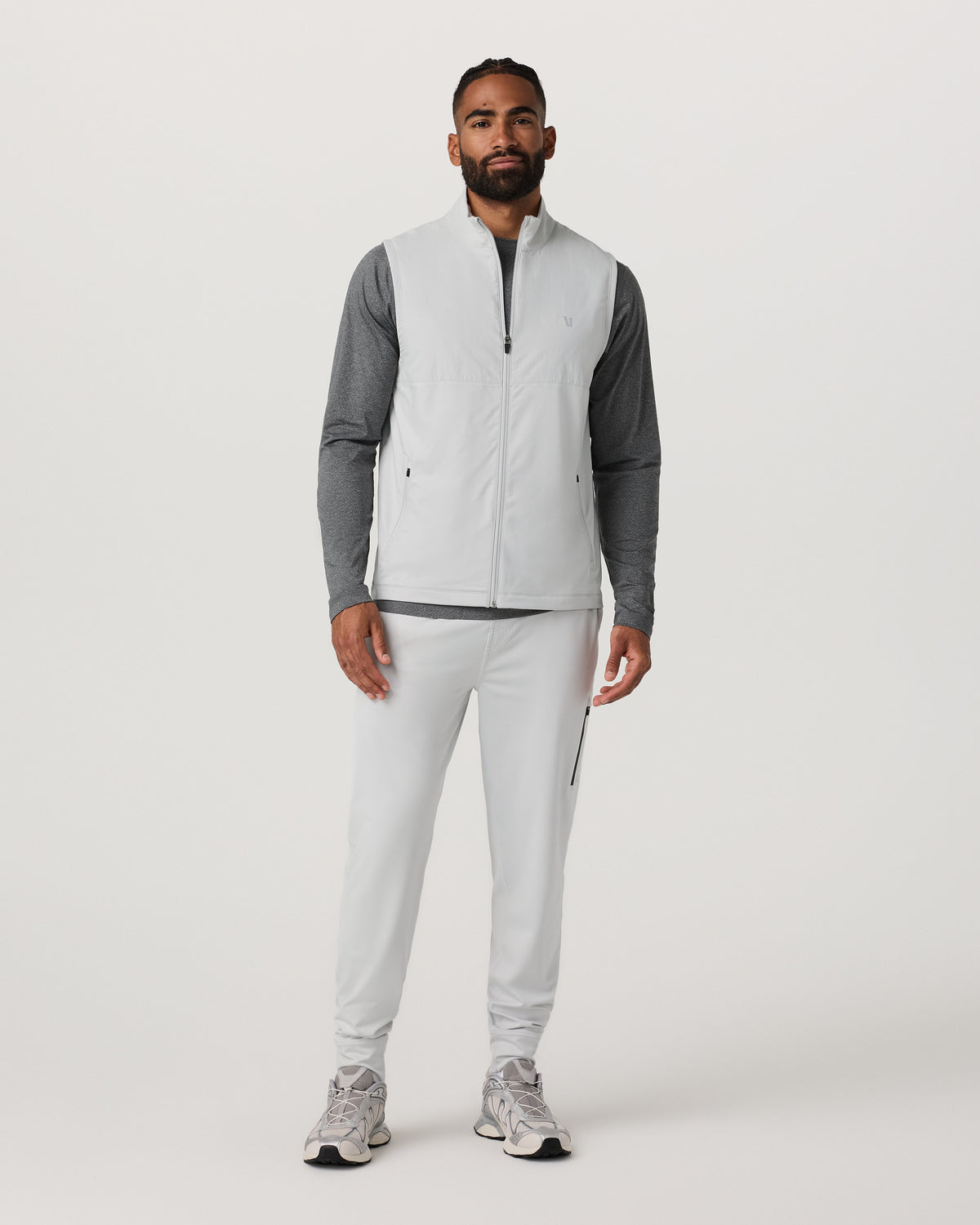 Sunday Element Vest Men's Frost Grey Full Zip Vest - Image 5