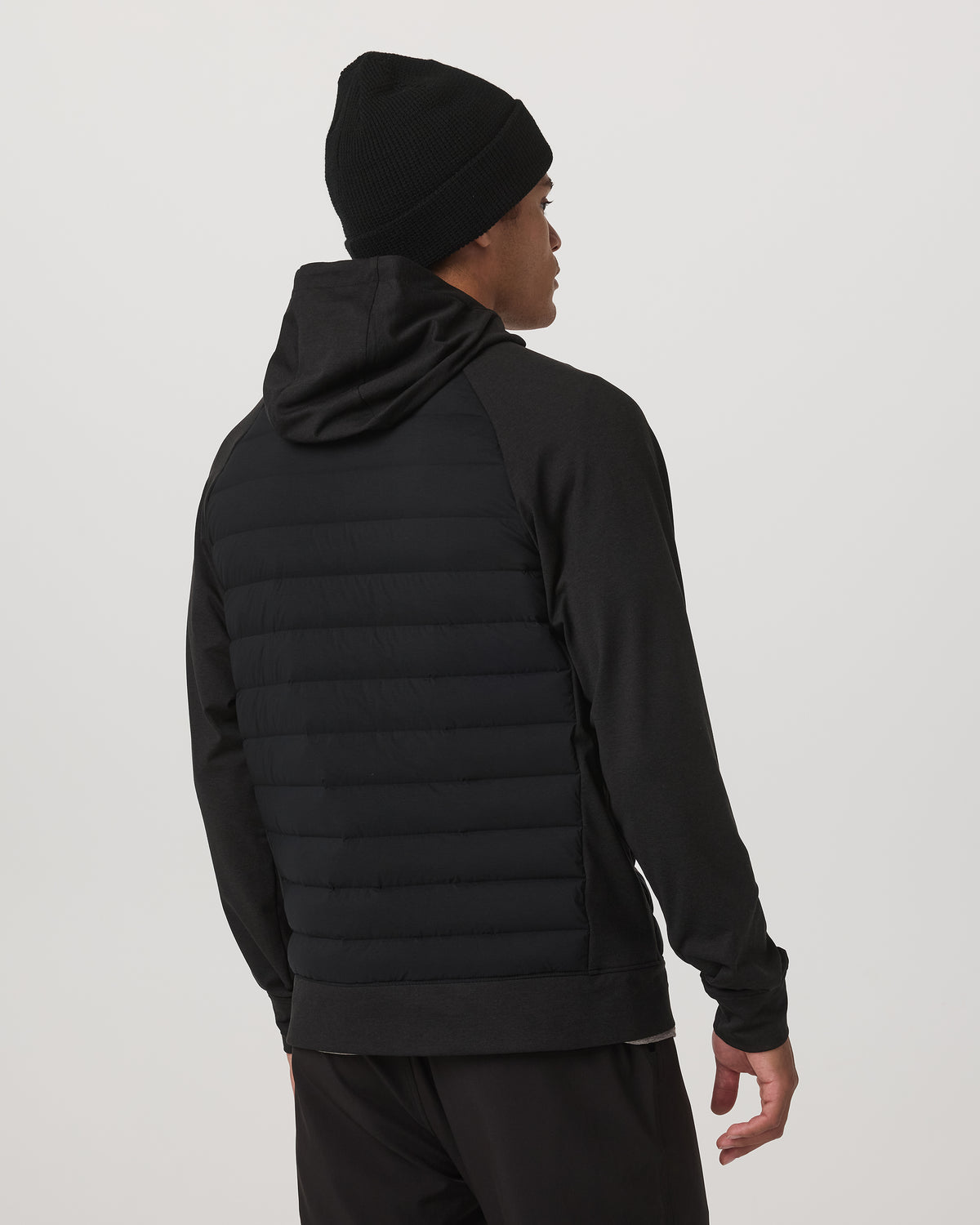 Steadfast Insulated Hybrid Men's Black Down Jacket - Image 3