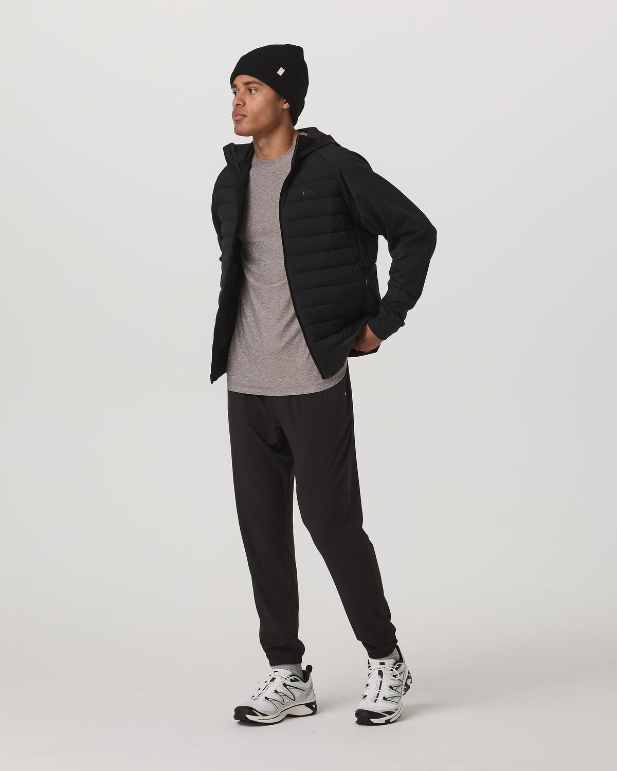 Steadfast Insulated Hybrid Men's Black Down Jacket - Image 4