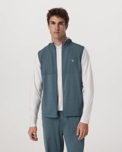 Sunday Element Vest Blue Sea Heather Full-Zip Vest