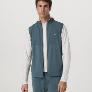 Sunday Element Vest Blue Sea Heather Full-Zip Vest