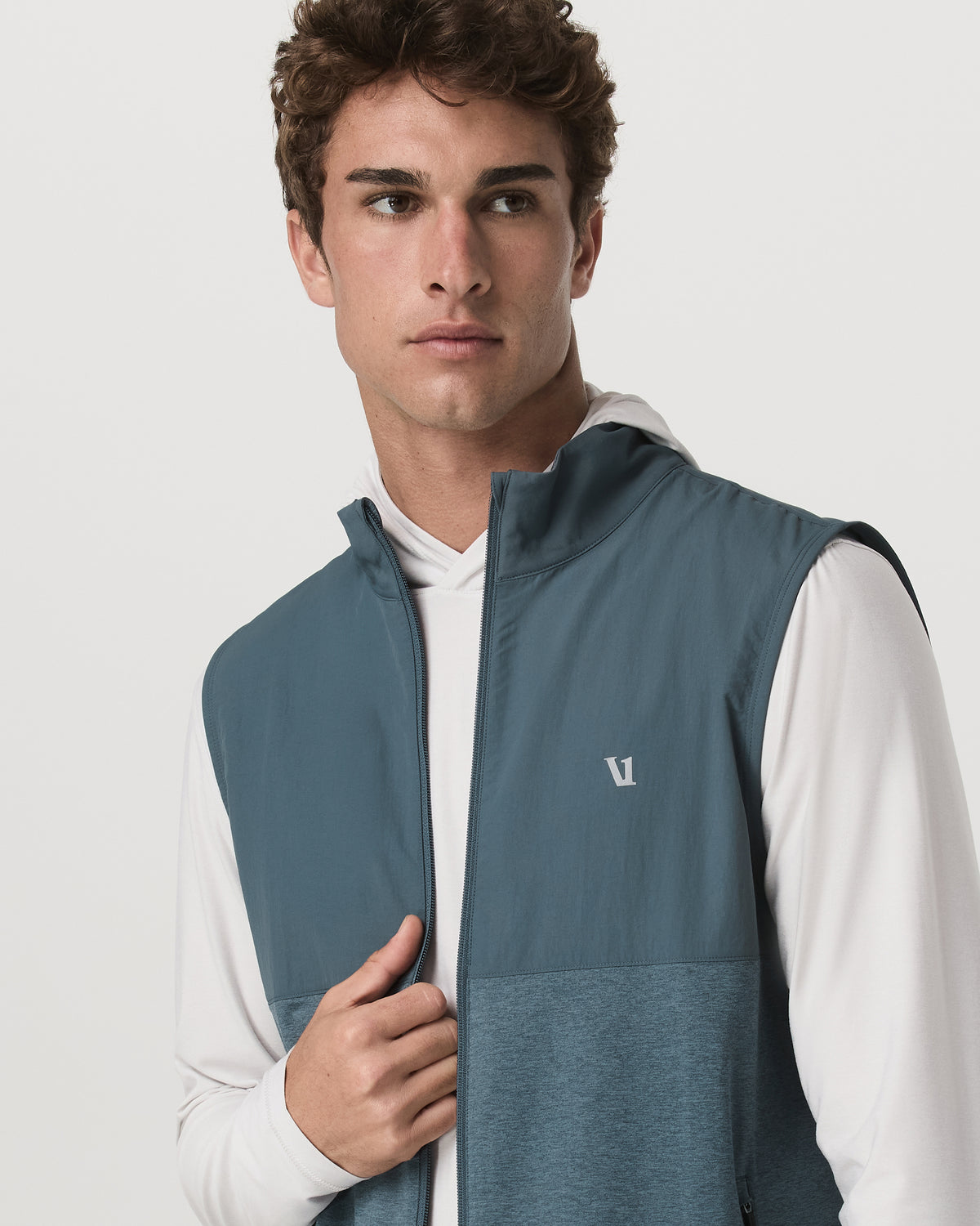 Sunday Element Vest Blue Sea Heather Full-Zip Vest - Image 2