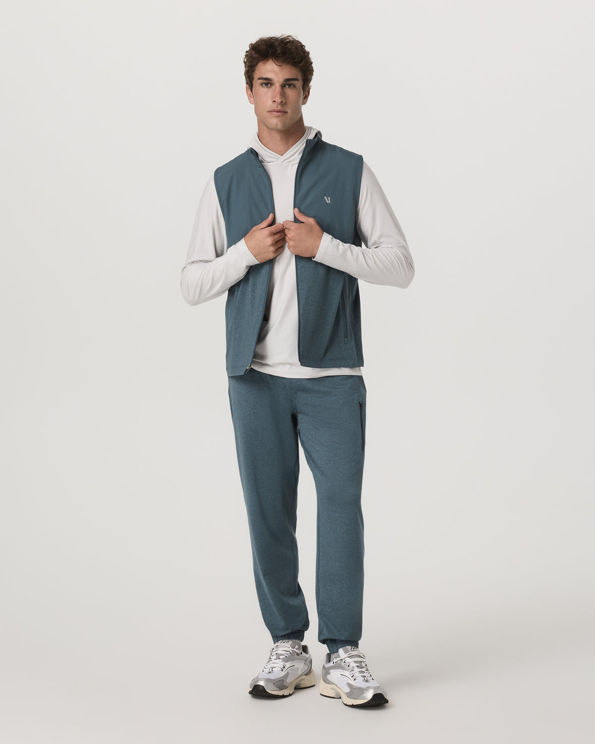 Sunday Element Vest Blue Sea Heather Full-Zip Vest - Image 5