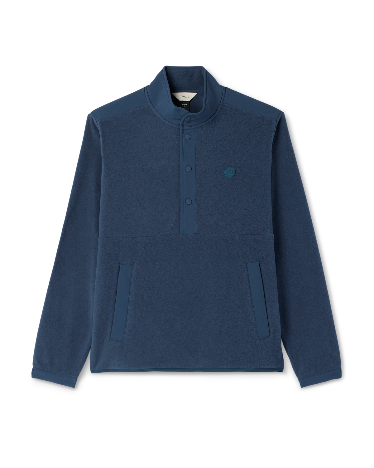 Aspen 1/2 Snap Men's Ocean Blue Mock-Neck Pullover - Image 6