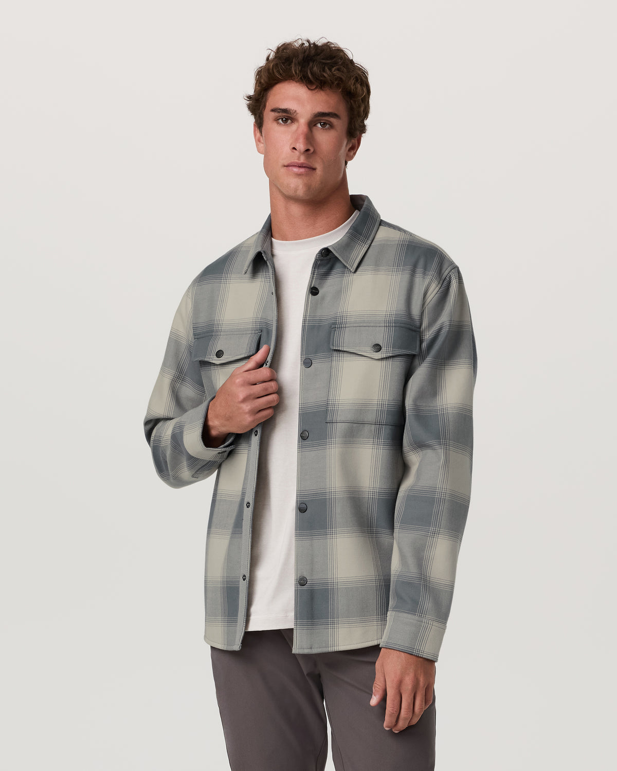 Range Shirt Jacket 2.0 Men's Mushroom Plaid Jacket - Image 3