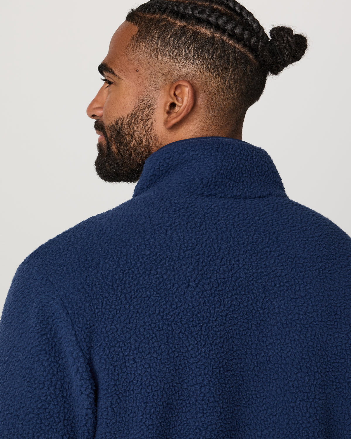 Alpine Fleece Full Zip Men's Blue Coast Mock Neck Jacket - Image 4
