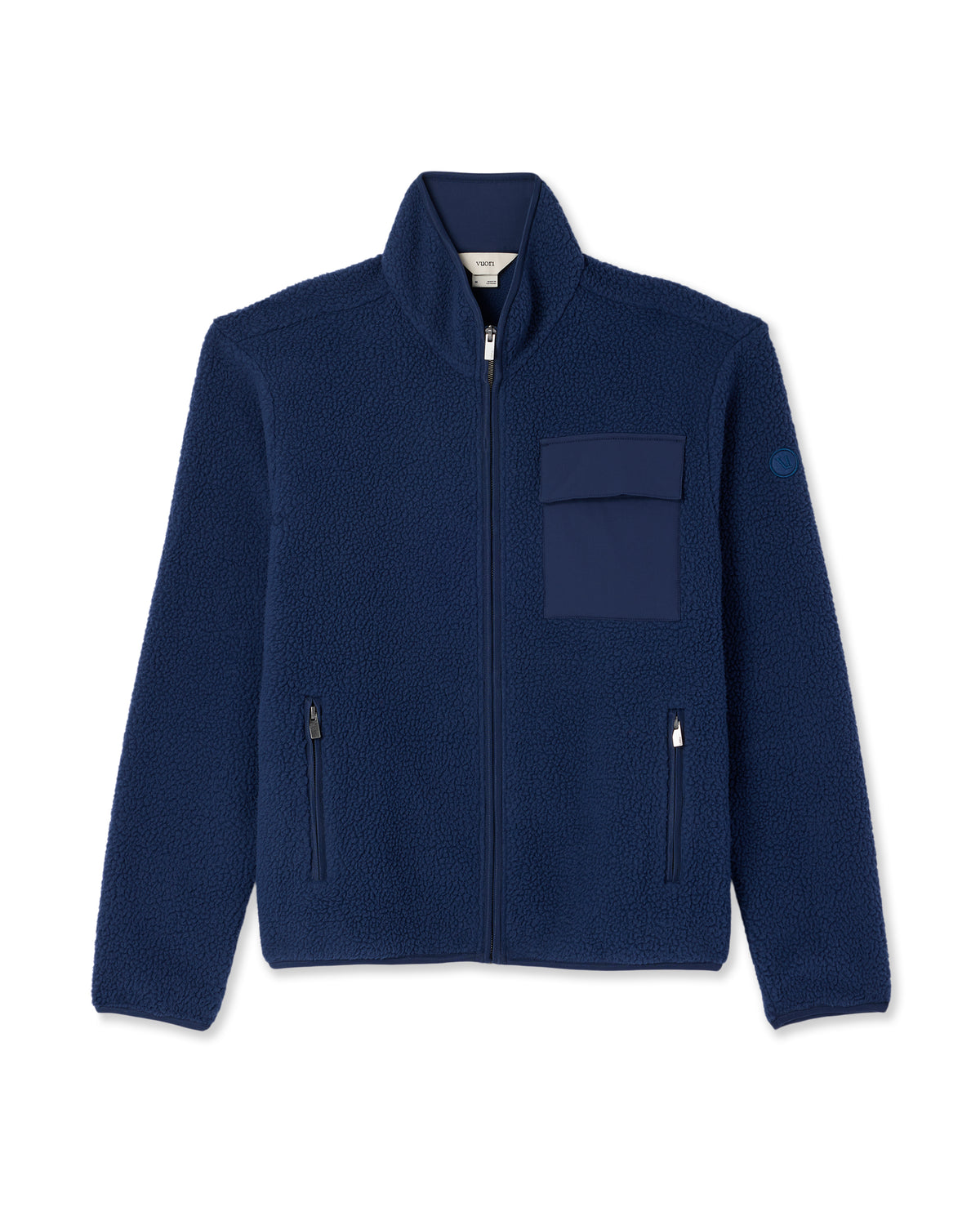 Alpine Fleece Full Zip Men's Blue Coast Mock Neck Jacket - Image 6