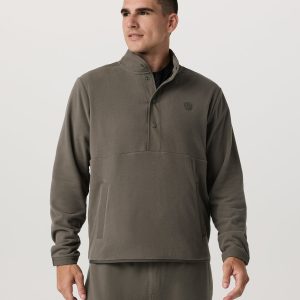 Aspen 1/2 Snap Men's Fleece Mock-Neck Pullover in Root