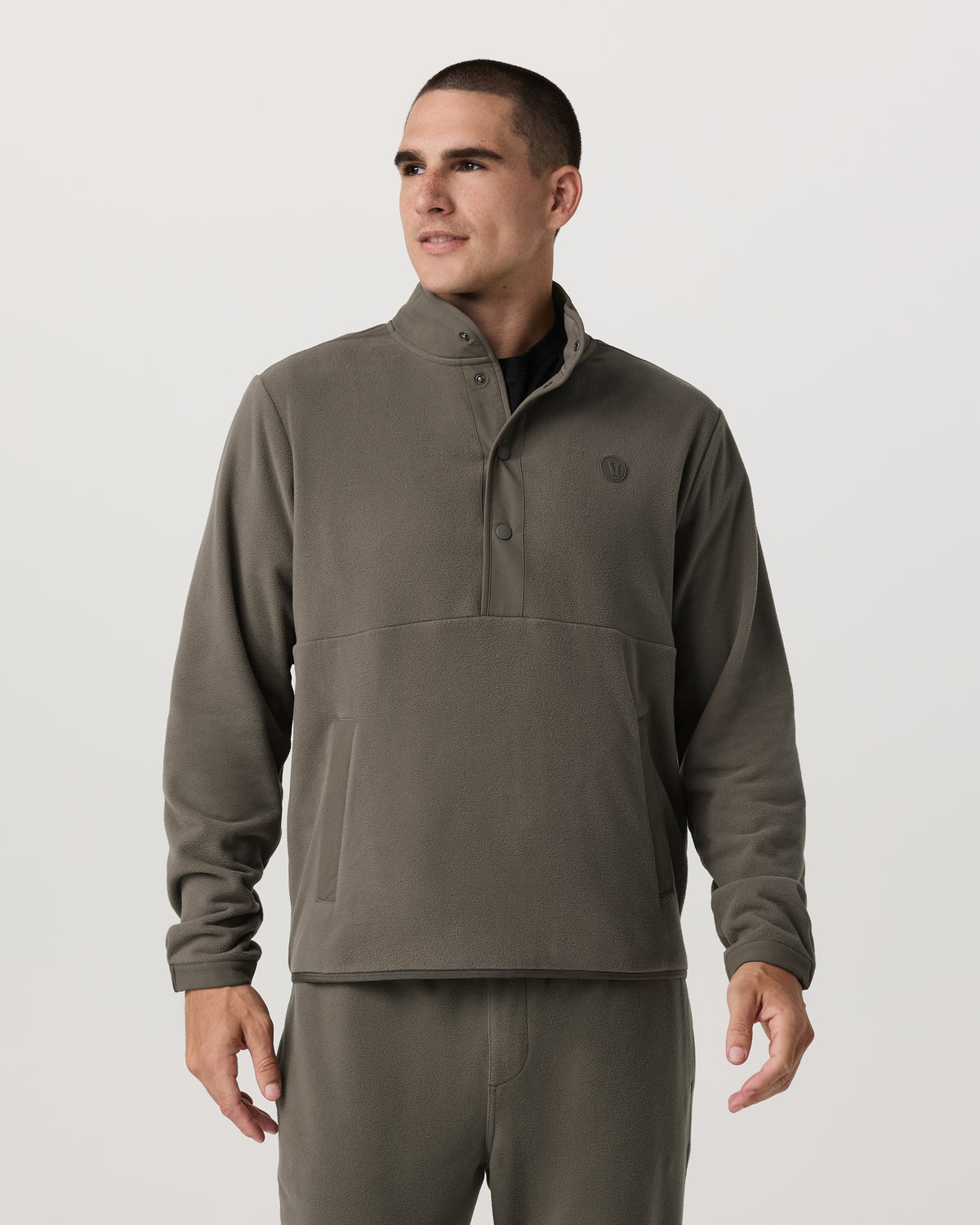 Aspen 1/2 Snap Men's Fleece Mock-Neck Pullover in Root
