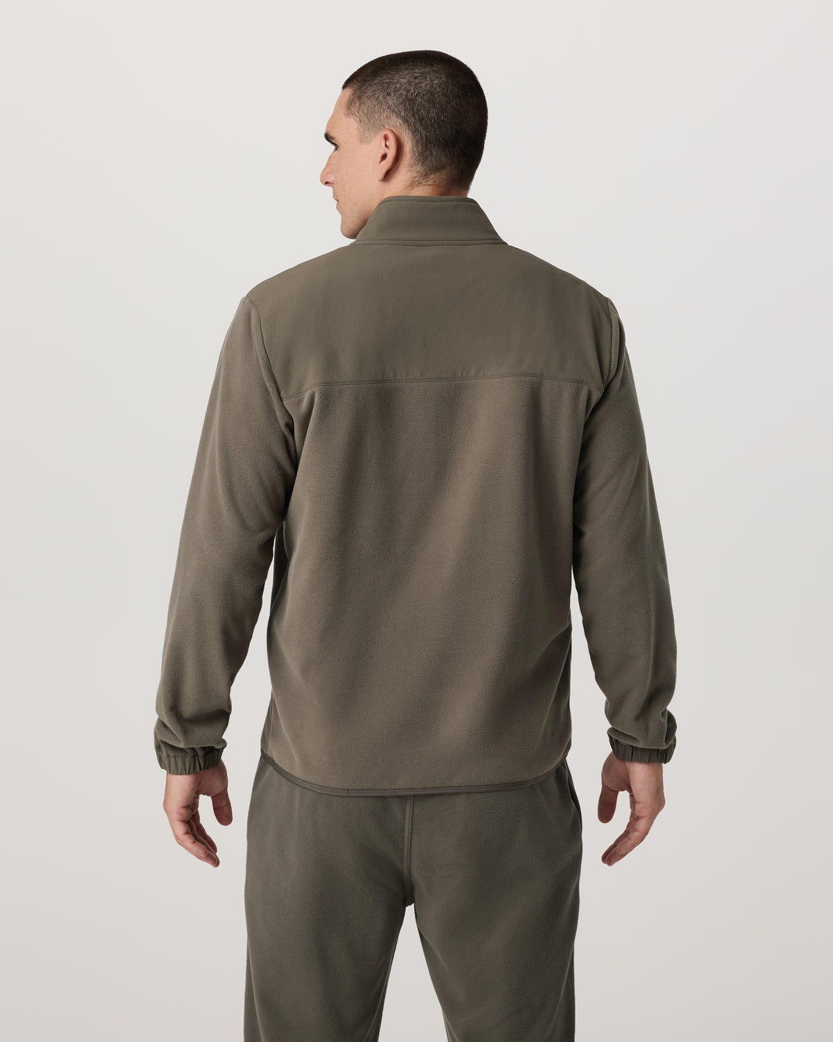 Aspen 1/2 Snap Men's Fleece Mock-Neck Pullover in Root - Image 3