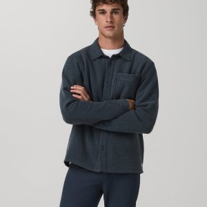 Beach Fleece Shirt Jacket Men's Ink Heather Jacket