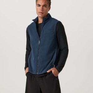 Aspen Vest Men's Ocean Blue Zip-Up Fleece Vest