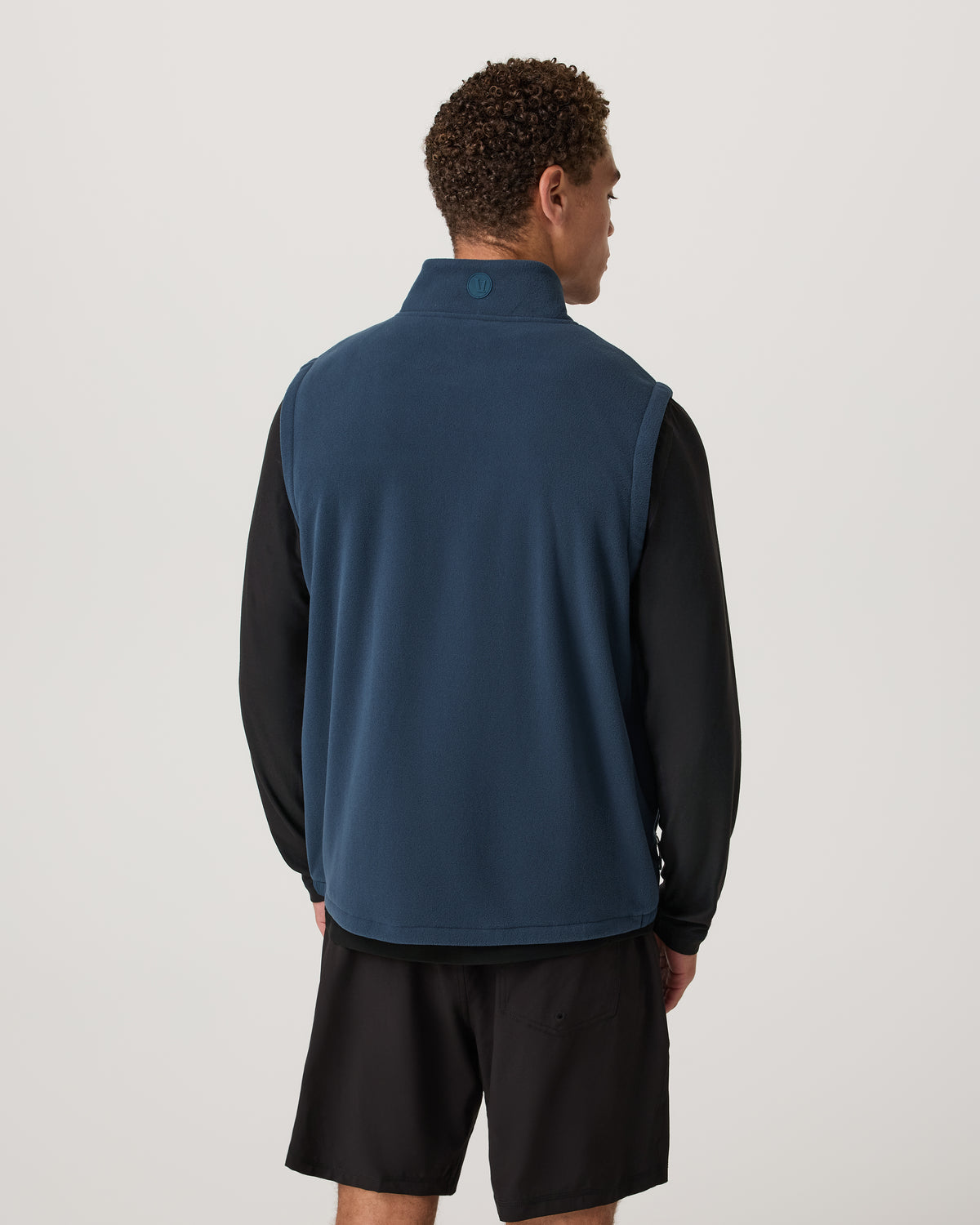 Aspen Vest Men's Ocean Blue Zip-Up Fleece Vest - Image 3