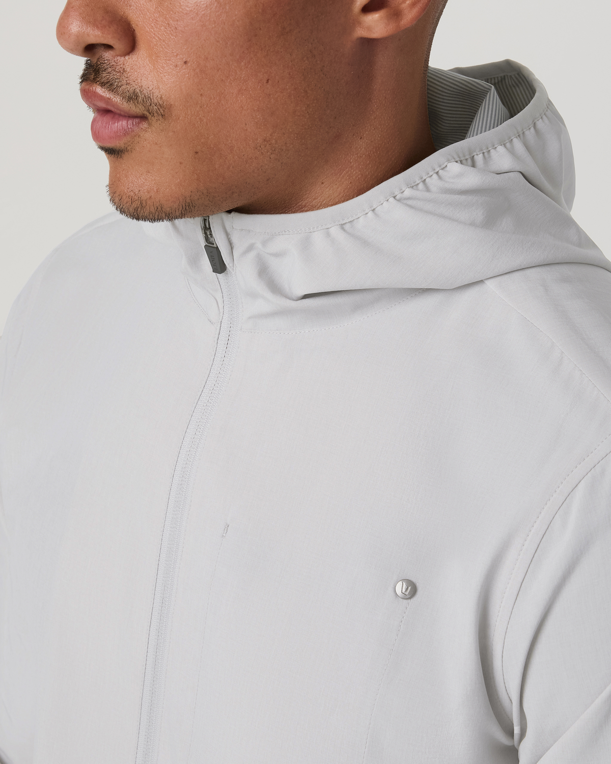 Outdoor Trainer Shell Men's Full-Zip Grey Mist Jacket - Image 2