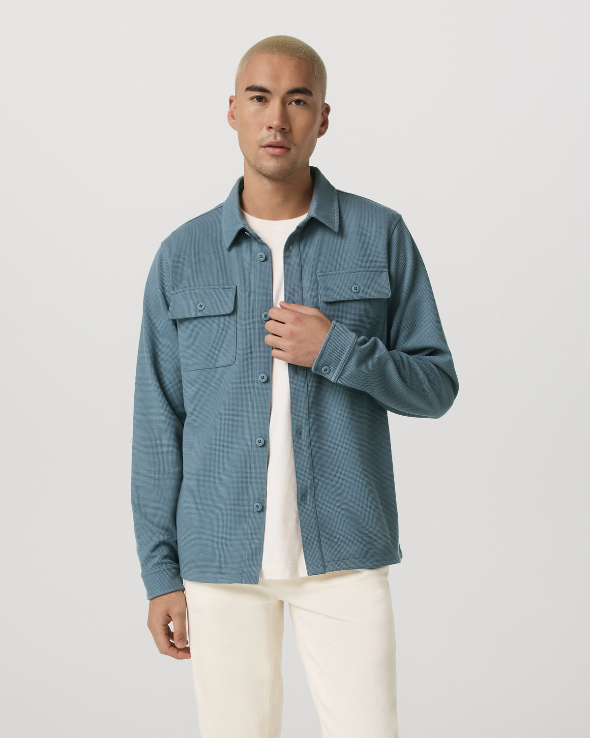 Waffle Shirt Jacket Versatile Men's Abyss Shirt Jacket - Image 2