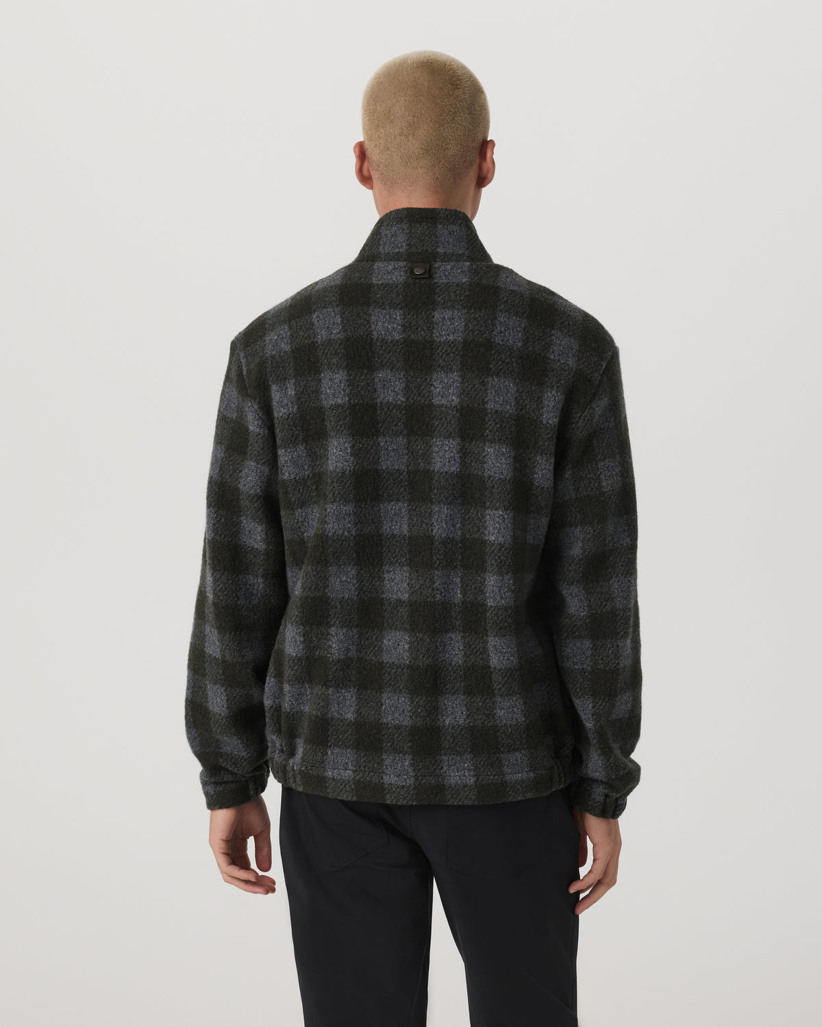 Ridge Fleece Jacket Men's Olive Plaid Zip-Up - Image 3