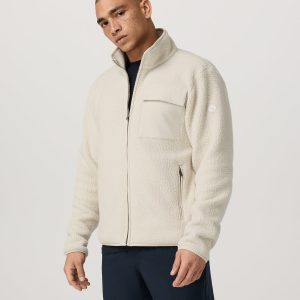 Alpine Fleece Full Zip Men's Bone Mock Neck Jacket