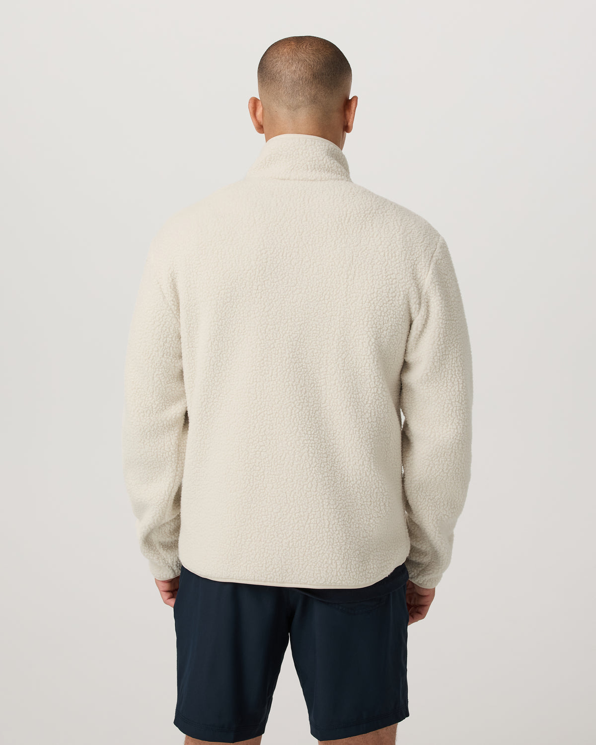 Alpine Fleece Full Zip Men's Bone Mock Neck Jacket - Image 5
