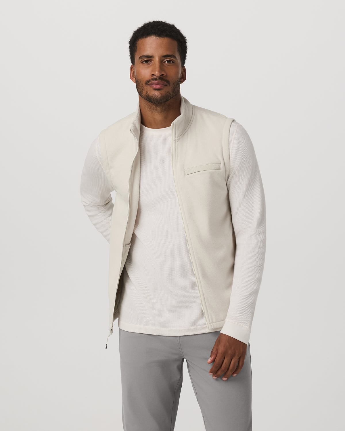Aspen Vest Men's Mushroom Zip-Up Fleece Vest