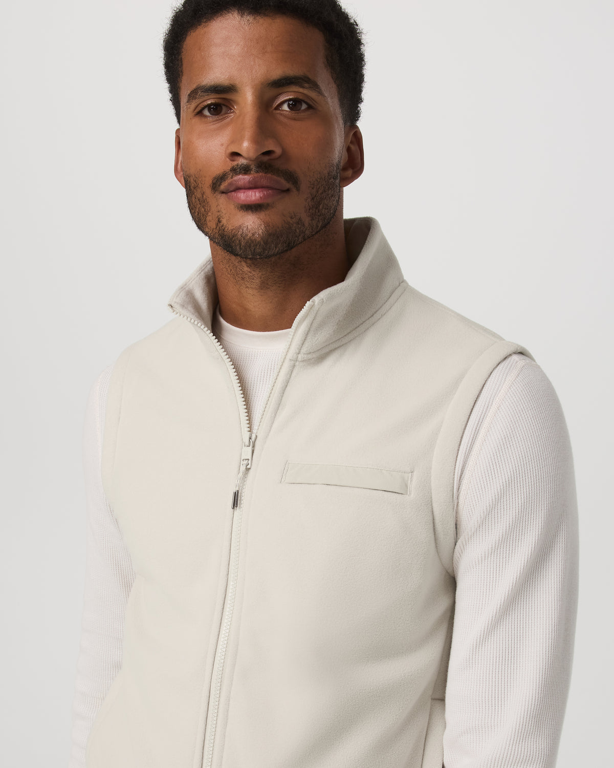 Aspen Vest Men's Mushroom Zip-Up Fleece Vest - Image 5