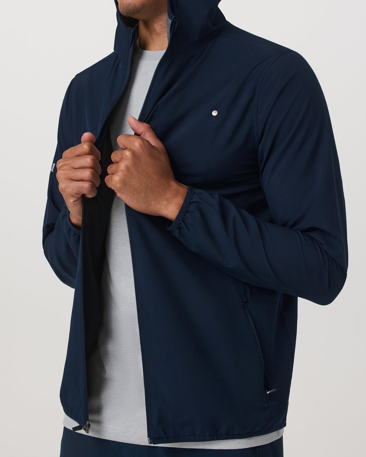 Outdoor Trainer Shell Men's Lightweight Full-Zip Ink Jacket - Image 2
