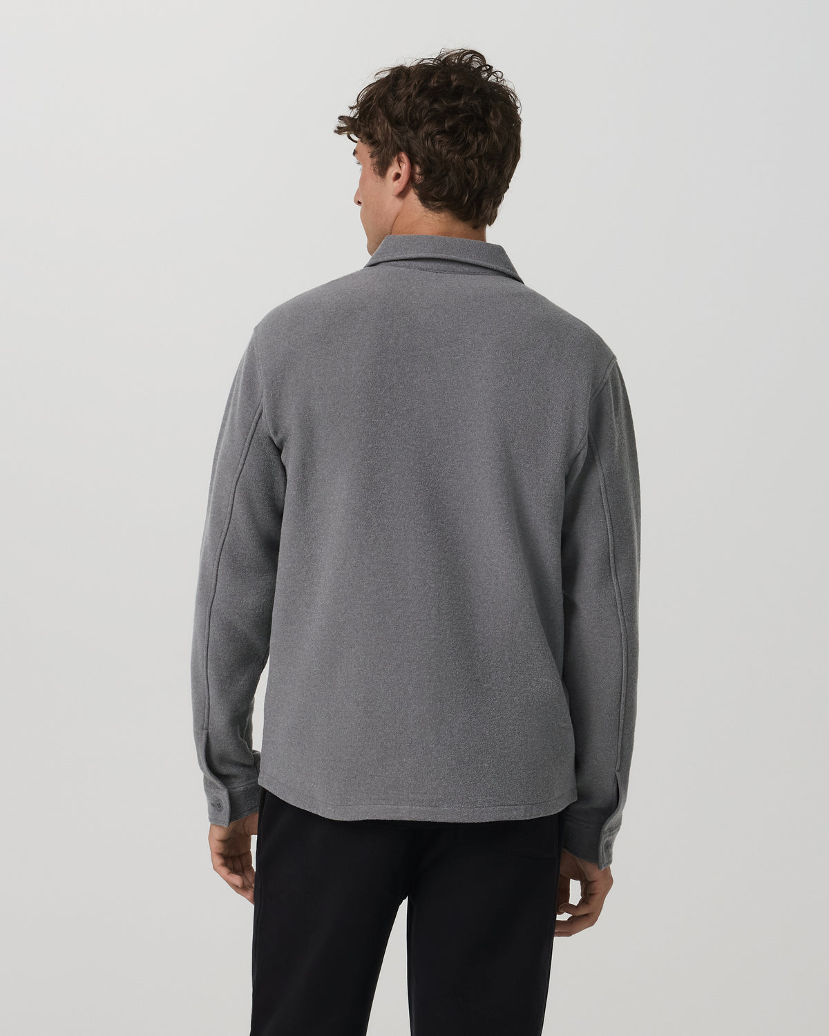 Beach Fleece Shirt Jacket Men's Pinecone Heather Jacket - Image 4