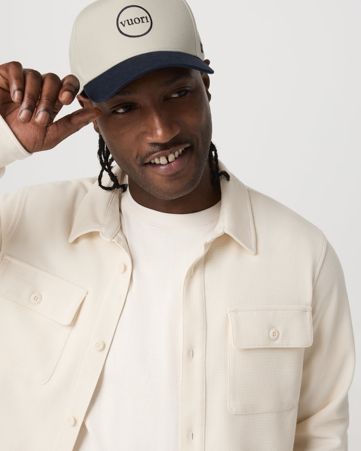 Waffle Shirt Jacket Versatile Men's Natural Shirt Jacket - Image 2
