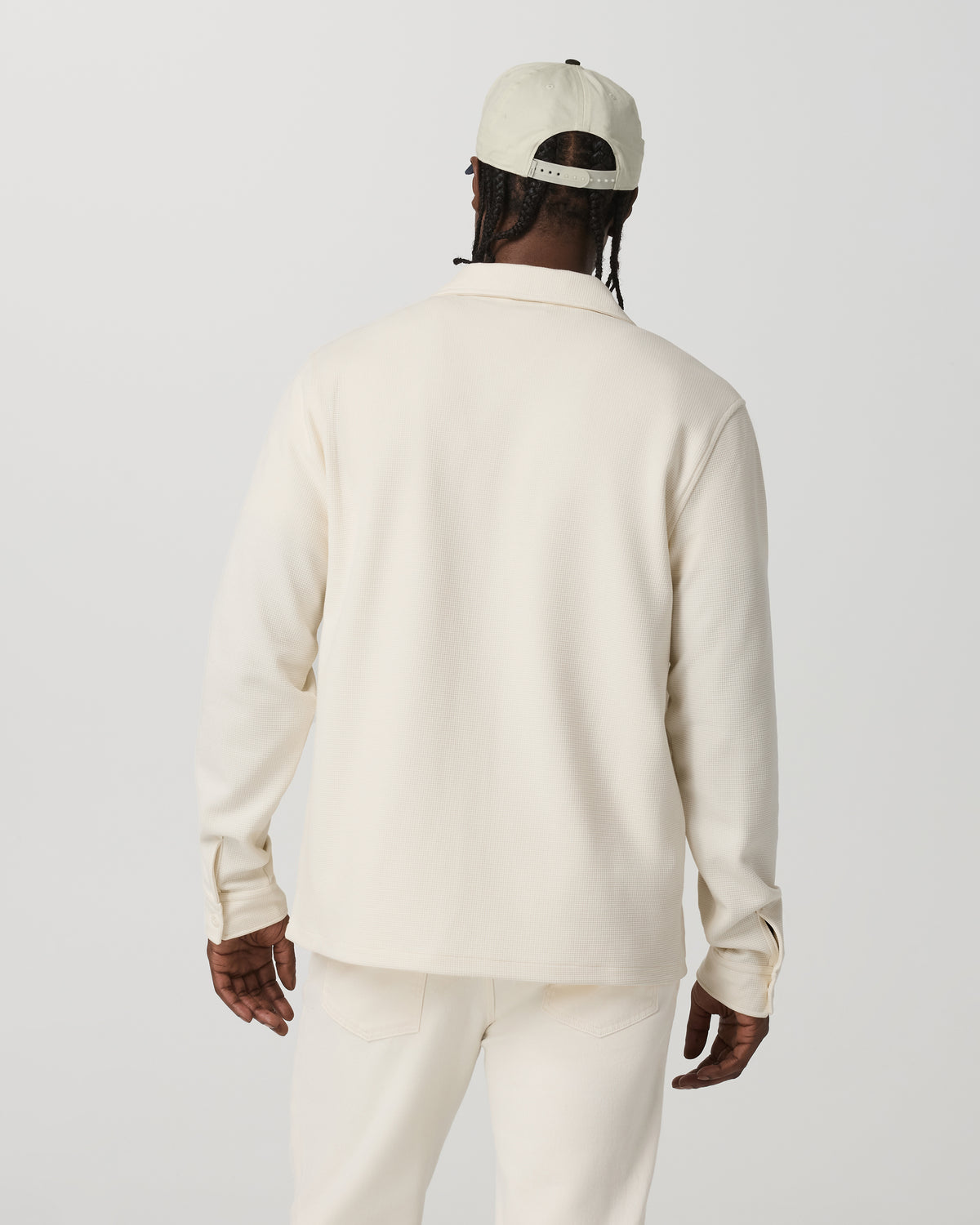 Waffle Shirt Jacket Versatile Men's Natural Shirt Jacket - Image 3