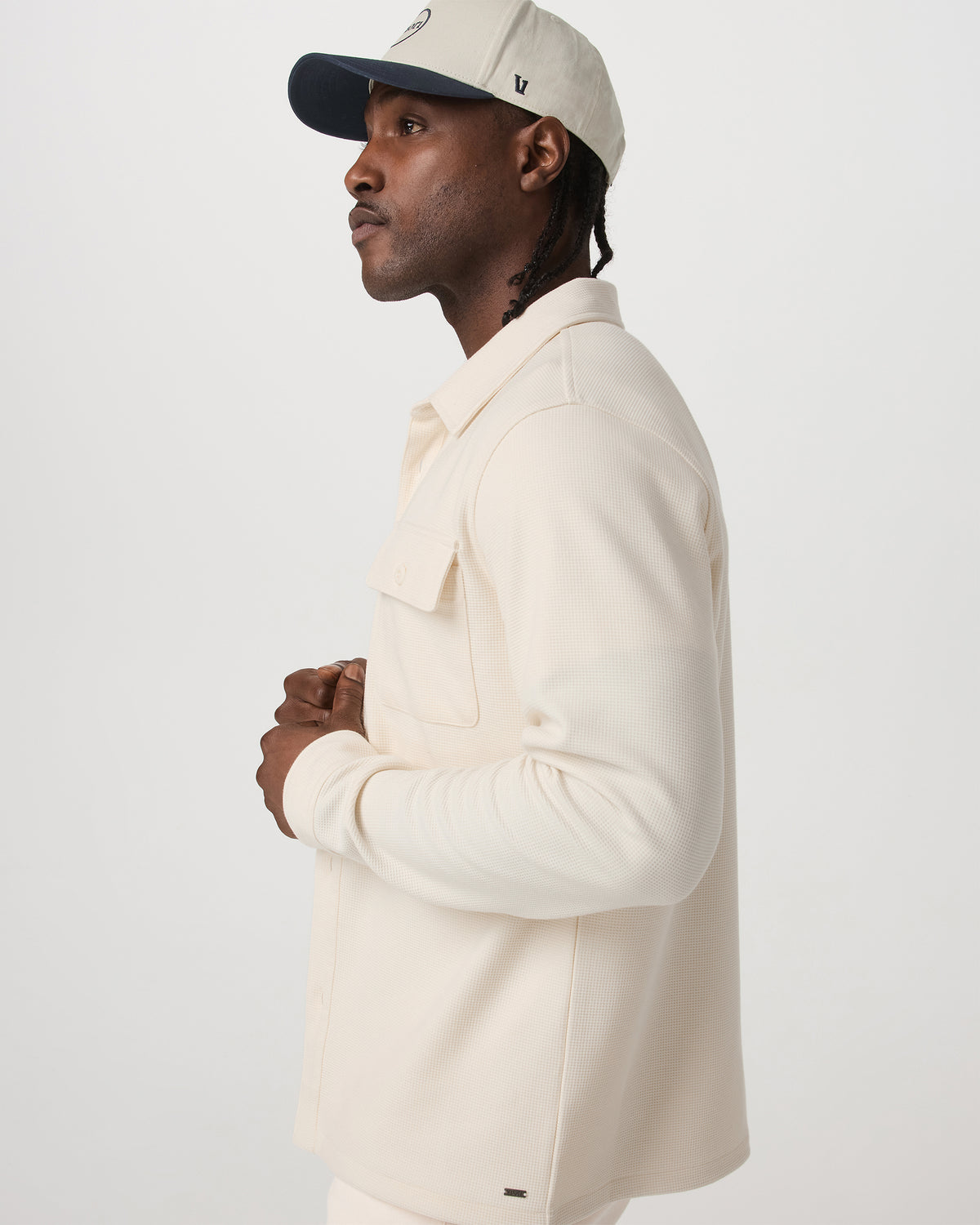 Waffle Shirt Jacket Versatile Men's Natural Shirt Jacket - Image 5