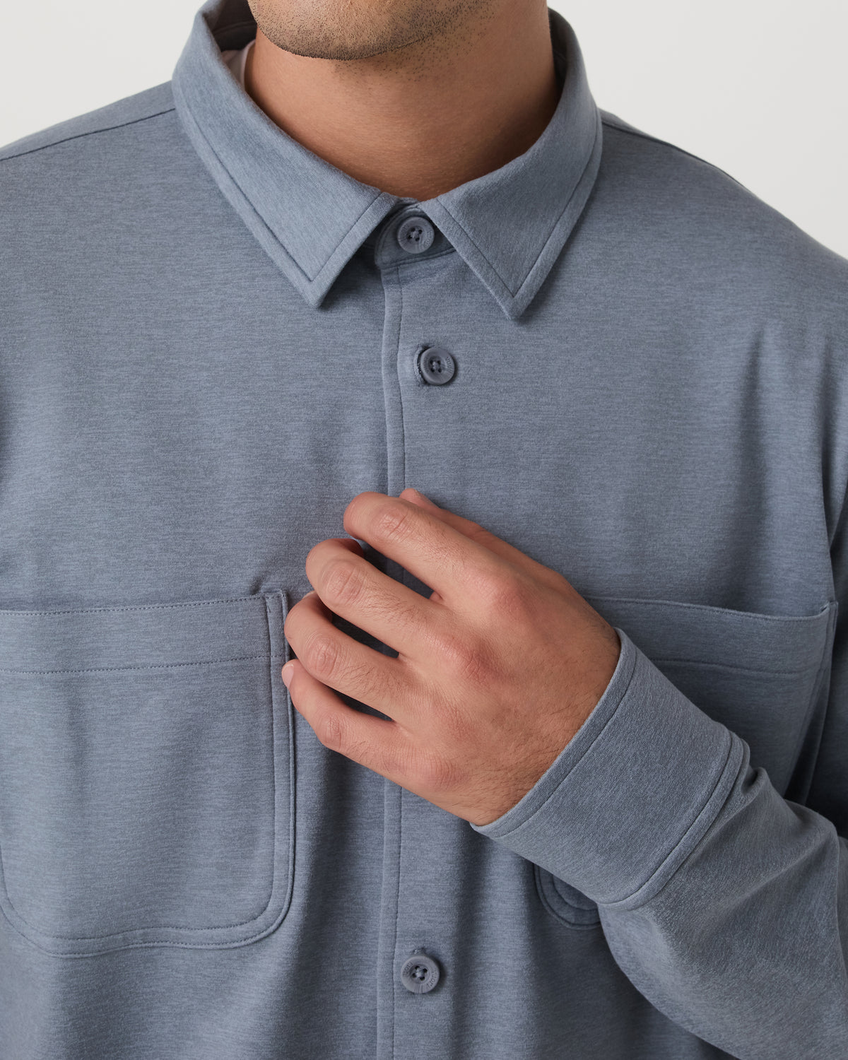 Coronado Shirt Jacket Men's Slate Blue Heather Jacket - Image 2