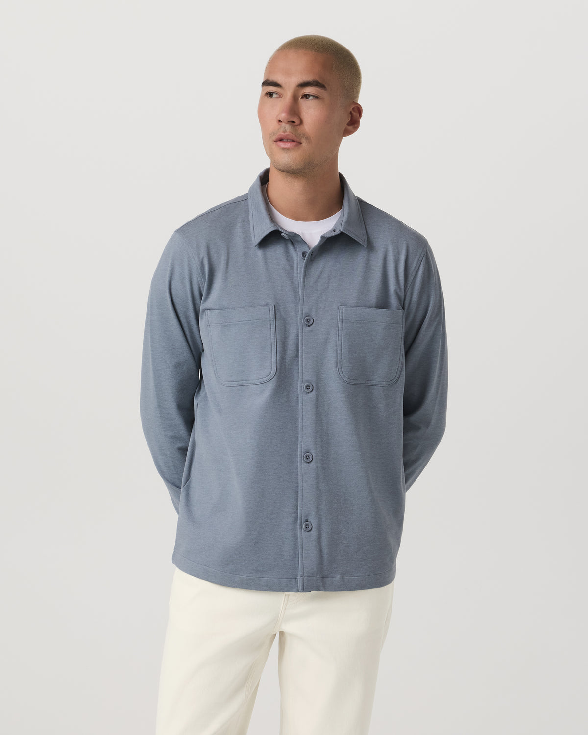 Coronado Shirt Jacket Men's Slate Blue Heather Jacket - Image 3
