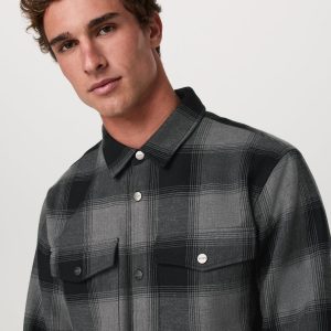 Range Shirt Jacket 2.0 Men's Dark Pewter Plaid Jacket