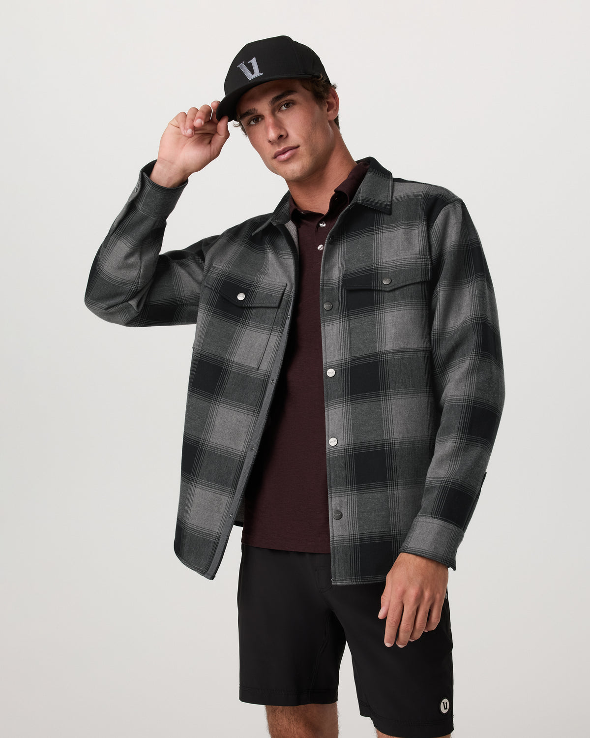 Range Shirt Jacket 2.0 Men's Dark Pewter Plaid Jacket - Image 3