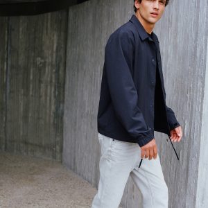 V1 Coach Jacket Men's Black Vintage Style Jacket