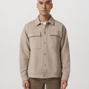 Seaside Shirt Jacket Men's Acorn Heather Fleece Jacket