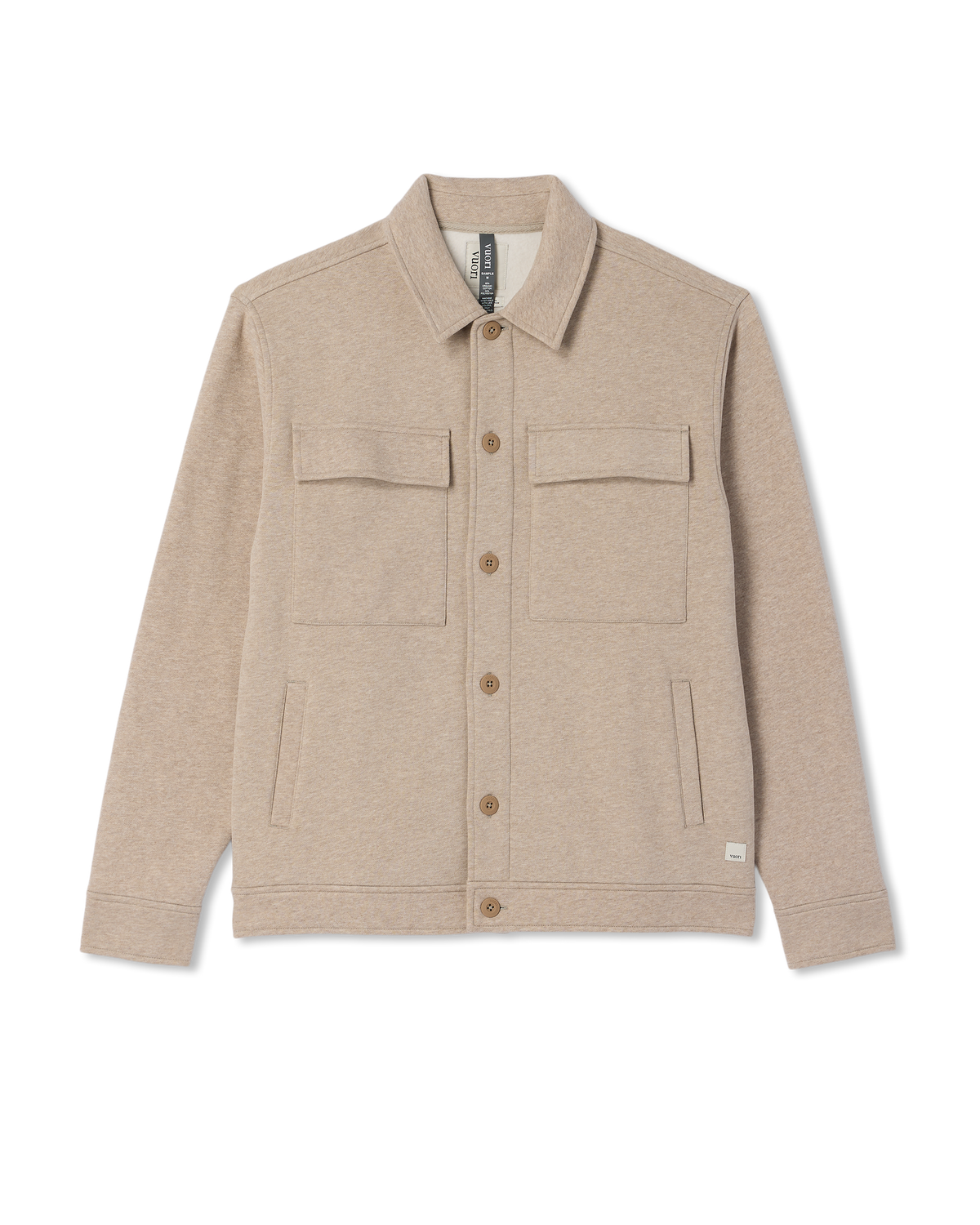 Seaside Shirt Jacket Men's Acorn Heather Fleece Jacket - Image 6
